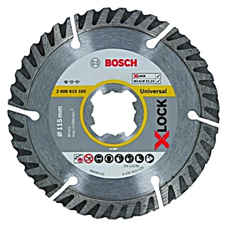 Bosch Professional X-Lock Disco de corte de diamante Standard for Universal (Diámetro disco: 115 mm, Apto para: Materiales de construcción)