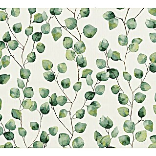 AS Creation Greenery Vliestapete Blätterranke (Creme/Grün, Floral, 10,05 x 0,53 m)