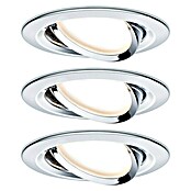 Paulmann LED-Einbauleuchten-Set Nova  (6,5 W, Chrom, Durchmesser: 8,4 cm, 3 Stk.)