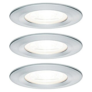 Paulmann LED-Einbauleuchten-Set Nova (6,5 W, Aluminium, 3 Stk., Warmweiß, Durchmesser: 7,8 cm, Einbaudurchmesser: 68 mm)