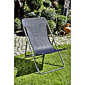 Sunfun Garten-Liegestuhl (Breite: 60 cm, Textilen, Schwarz)