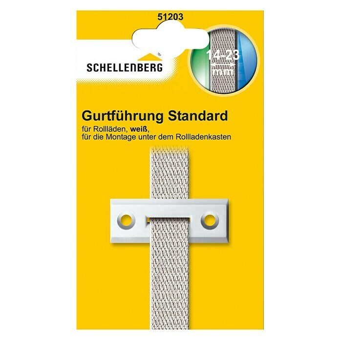 Schellenberg Gurtführung Mini & Maxi (7 x 65 x 17 mm, Geeignet für: Rollladen-Maxi/Mini-Systeme, Weiß)