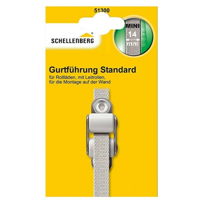 Schellenberg Doppelleiterrolle Standard Mini (Gurtbreite: 14 mm, Geeignet für: Rollladen-Mini-Systeme, Weiß)