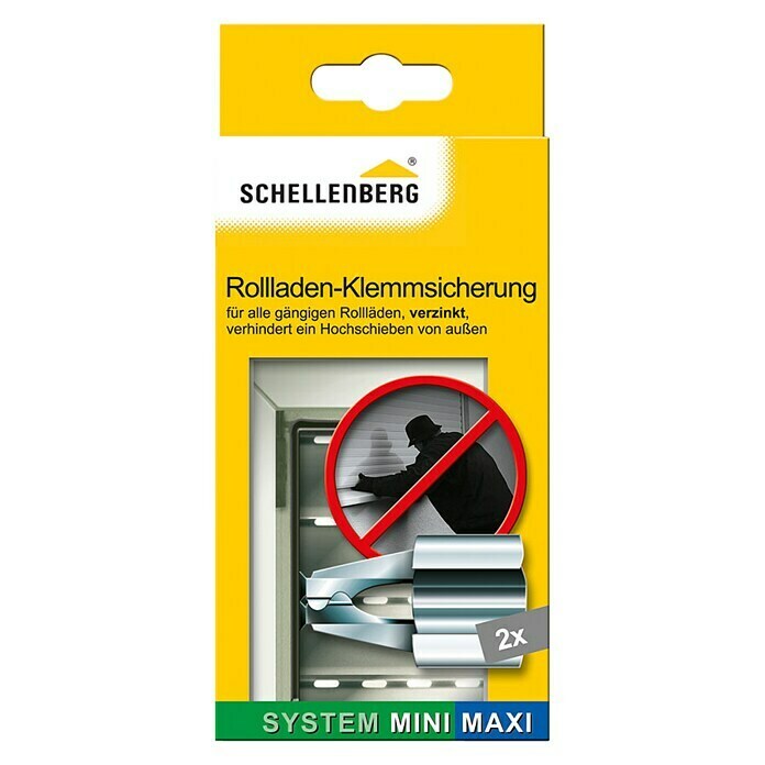 Schellenberg Klemmsicherung (Geeignet für Profil-Deckhöhe: Ab 45 mm, 2 Stk.)