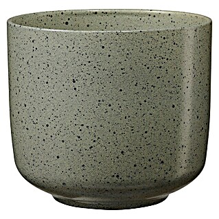Soendgen Keramik Übertopf rund Bari (Außenmaß (Ø x H): 16 x 14 cm, Mintgrün Effekt, Keramik)