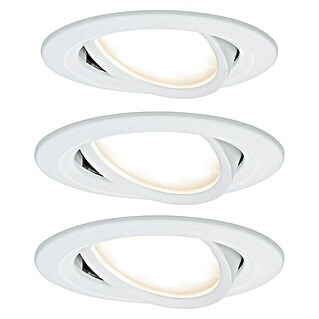 Paulmann LED-Einbauleuchten-Set Nova (6,5 W, Weiß, 3 Stk., Warmweiß, Durchmesser: 8,4 cm)