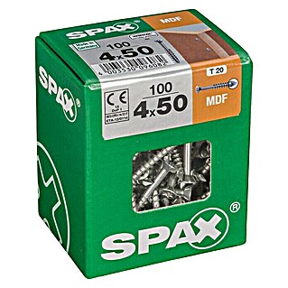 Spax MDF-Schraube T-STAR plus (4 x 50 mm, WIROX Oberfläche, 100 Stk., Teilgewinde)