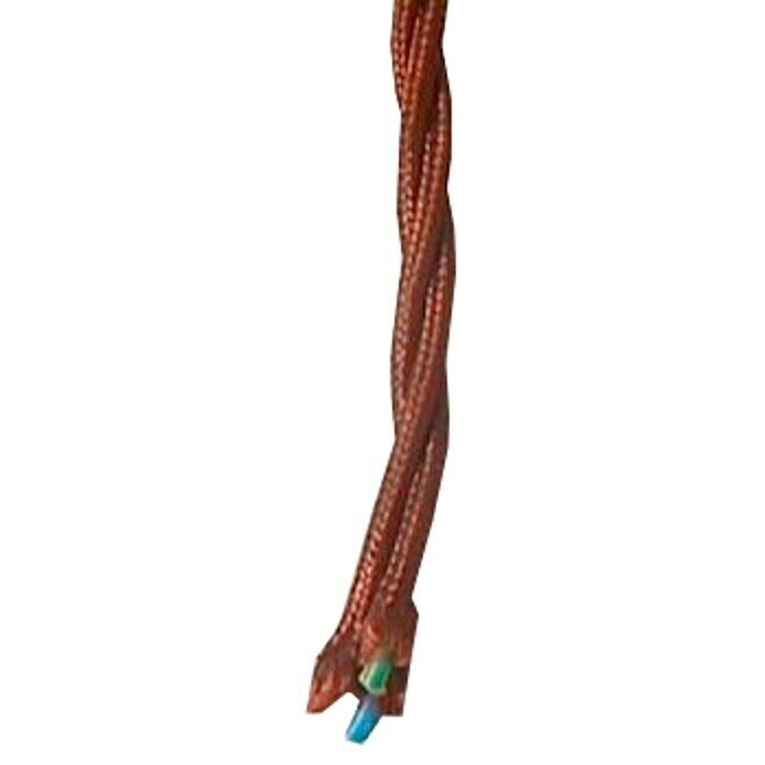Bricable Cable textil cruzado (H07V-K2x1,5, Marrón, 10 m)