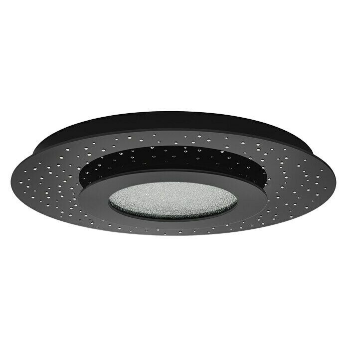 LED-Deckenleuchte rund Azurreka Swarovski (24 W, Schwarz, Ø x H: 50 x 6 cm)