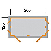 Weka GartenQ Geräteschrank Kompakt (125 x 200 x 217 cm, Anthrazit/Weiß)