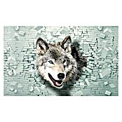 Fototapete Wolf-Wand (416 x 254 cm, Vlies)