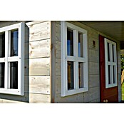 Wendi Toys Spielhaus Alpaka (290 x 350 cm, Holz, Natur/Rot)