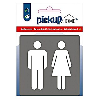 Pickup Sticker Route Acryl (l x b: 9 x 9 cm, Toiletten, Grijs)