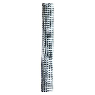 Malla metálica Electrosoldada (L x Al: 5 x 1 m, Alambre de acero, Efecto aluminio, 19 mm)