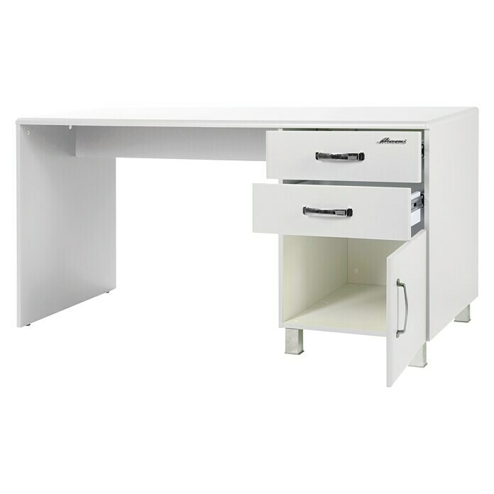 Phönix Miami Schreibtisch (L x B x H: 150 x 70 x 74 cm, Weiß)