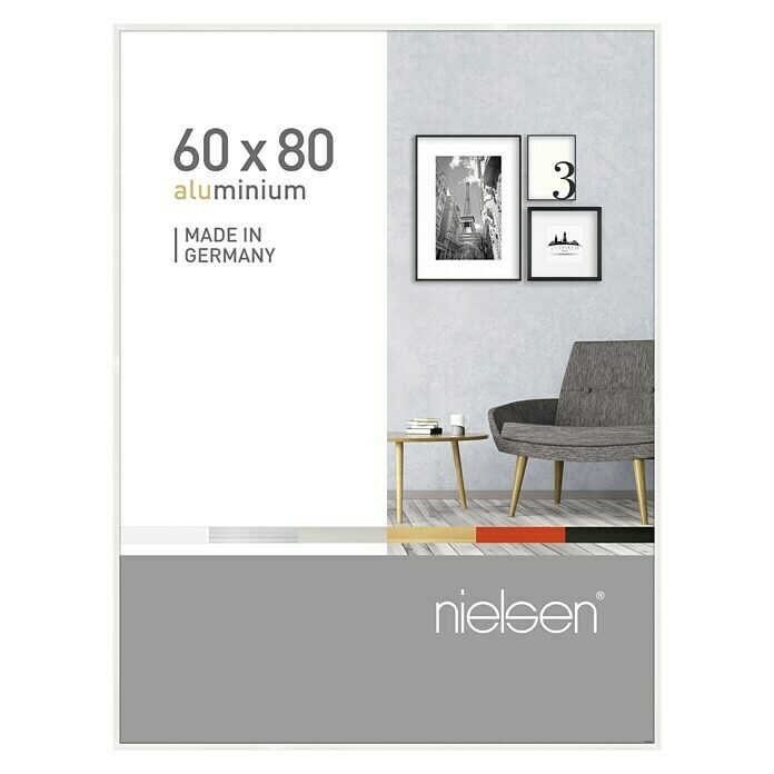 Nielsen Bilderrahmen Pixel (Weiß, 60 x 80 cm, Aluminium)