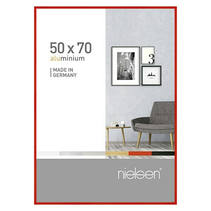 Nielsen Bilderrahmen Pixel (Tornadorot, 50 x 70 cm, Aluminium)