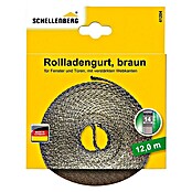Schellenberg Rollladengurt (Braun, Länge: 12 m, Gurtbreite: 14 mm)