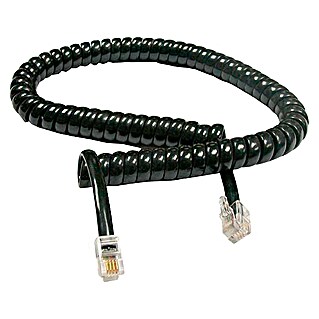 Cable de red telefónico (Largo: 1,2 m, Negro)