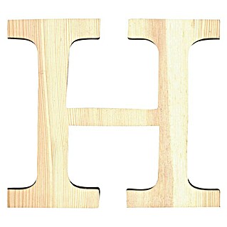 Artemio Letra de madera (Motivo: H, L x An x Al: 19 x 1 x 19 cm, Madera)