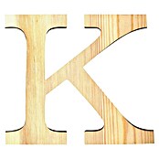 Artemio Letra de madera (Motivo: K, L x An x Al: 19 x 1 x 19 cm, Madera)
