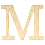 Artemio Letra de madera (Motivo: M, L x An x Al: 11,5 x 1 x 11,5 cm, Madera)
