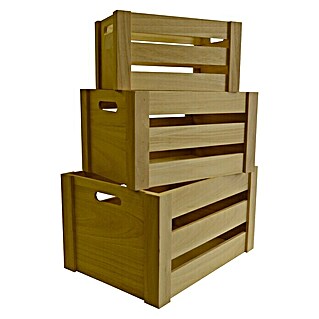 Artemio Set cajas de madera Rayas (3 ud.)