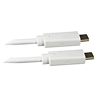 Metronic Cable USB (Largo: 1 m, Clavija USB C, Blanco)