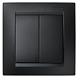 Simon 15 Conmutador doble (Grafito, En pared, Plástico)