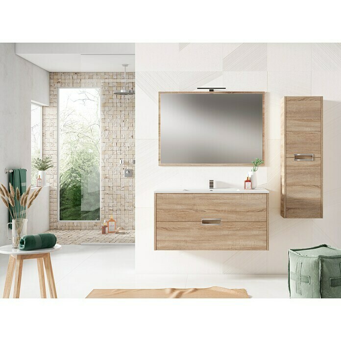 Mueble de lavabo Montana (L x An x Al: 45 x 70 x 50 cm, Roble, Mate)