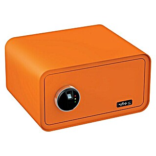 Basi Möbeltresor mySafe 430 Print (L x B x H: 350 x 430 x 230 mm, Elektronisches Fingerabdruckschloss, Orange)
