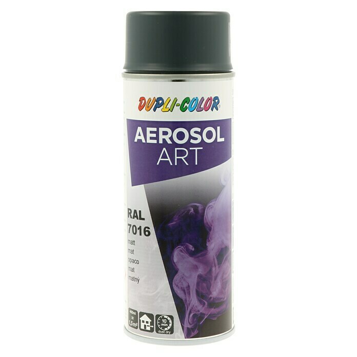 Dupli-Color Aerosol Art Sprayverf RAL 7016 (Mat, 400 ml, Antraciet/Grijs)