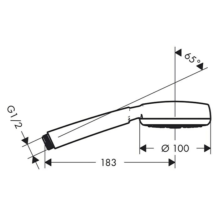 Hansgrohe Crometta Ručna tuš slušalica (Broj funkcija: 1, Promjer: 10 cm, Bijelo / krom)