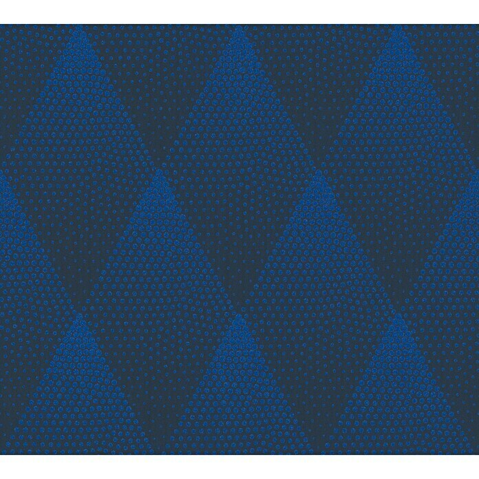 AS Creation New Walls Vliestapete Rhombus (Blau, Grafisch, 10,05 x 0,53 m)