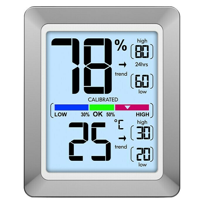 Technoline Wetterstation WS 9450 (LC-Display, Batteriebetrieben, Silber, 7,3 x 2,7 x 8,9 cm)