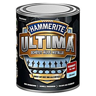Hammerite Metall-Schutzlack ULTIMA (RAL 3003, Rubinrot, 750 ml, Matt)