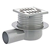 RUG Self Balkon- & Terrassenablauf (Durchmesser Ablaufanschluss: 50 mm, Ablauf: Waagerecht, Maße Rost: 100 mm x 100 mm)