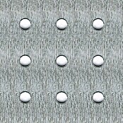 Kantoflex Aluminium plaat met ronde perforaties (1.000 x 600 mm, Dikte: 1,5 mm, Aluminium, Blank)