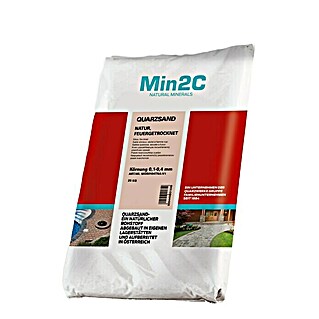 Min2C Quarzsand (Natur, Körnung: 0,1 mm - 0,4 mm, 25 kg)