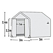 ShelterLogic Folien-Gewächshaus (Grundfläche: 9 m², Polyethylenfolie, Folienstärke: 160 g/m³)