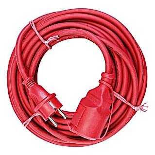 Voltomat Cable de extensión de goma (10 m, Rojo, IP44, H05RR-F3G1,5)