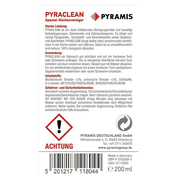 Pyramis Spülenpflege Pyraclean (200 ml, Granit)