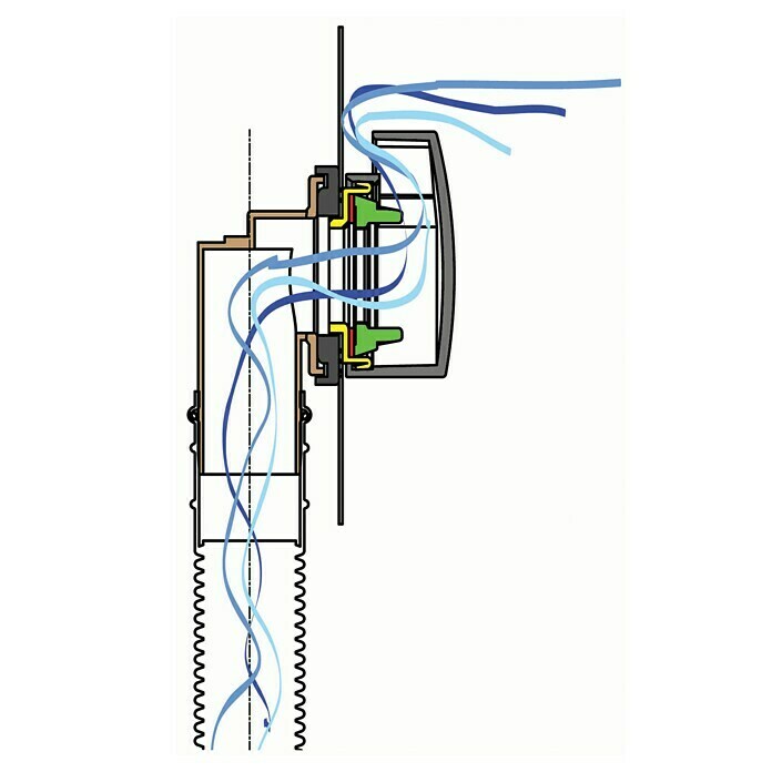 Ottofond Ab- & Überlaufgarnitur (Drehexcenterbetätigung, Wasserstandhöhe: + 5 cm erhöhbar, Verchromt)
