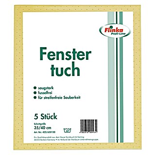 Flinka Profi-Line Fenstertuch (5 Stk., 40 x 35 cm, Gelocht, Gelb)