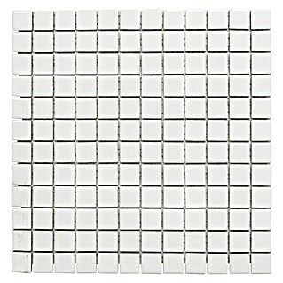 Mosaikfliese Quadrat Uni CG 104 (29,8 x 29,8 cm, Weiß, Glänzend)