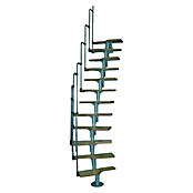 Minka Raumspartreppe Twister (Breite: 60 cm, Silber, Farbe Stufen: Birke Natur, Geschosshöhe: 200 - 294 cm)
