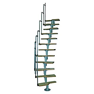 Minka Raumspartreppe Twister (Breite: 60 cm, Silber, Farbe Stufen: Birke Natur, Geschosshöhe: 200 cm - 294 cm)