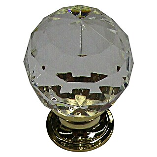 Meubelknop (Kunststof, Transparant, Diameter: 30 mm)
