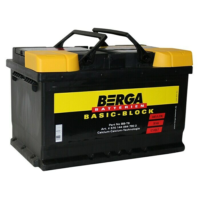 Berga Autobatterie Basic Block (12 V, 70 Ah)
