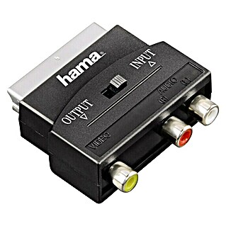 Hama Videoadapter (1 x Scart-Stecker, 3 x Cinch-Kupplung, IN/OUT-Schalter)